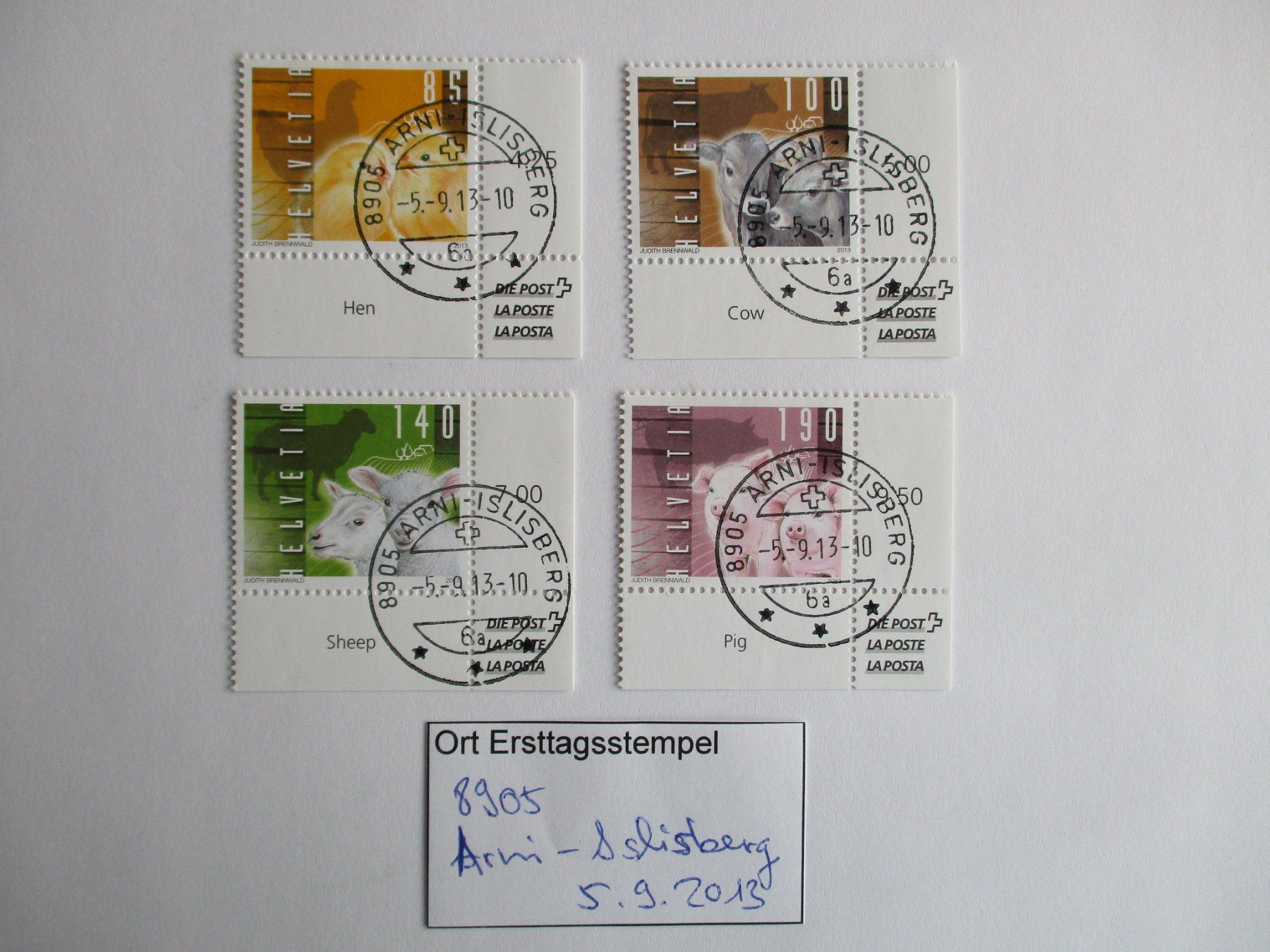 Alle Briefmarken: Voll Ort Ersttagsstempel 8905 Arni - Islisberg – Gebraucht aus Langnau b. Reiden von Aktuell88