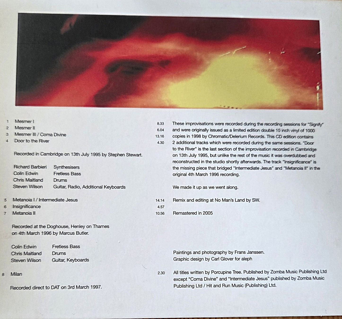 CDs: Porcupine Tree - Metanoia - Digipack – Neu (gemäss Beschreibung) aus Biberist von Beaver58 2
