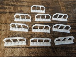 lego 6583 lot de 10 pièces White Plate, Modified 1 x 6
