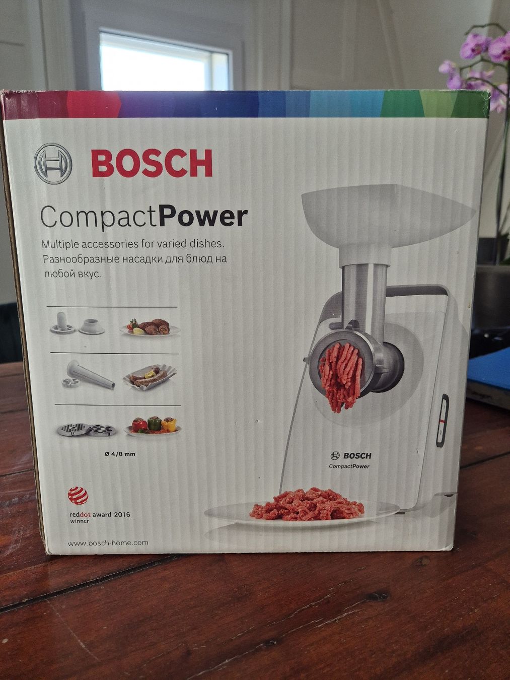 Küchengeräte: Bosch Fleischwolf Compact Power MFW3520 / + Lochscheibe 3/6 – Neu und originalverpackt aus Horn von raley27