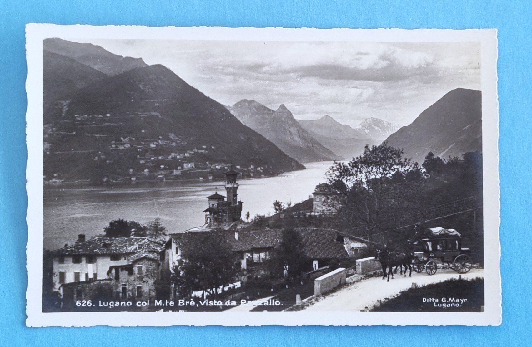 Ansichtskarten: Lugano - Pazzallo - Postkutsche - Posta – Gebraucht aus Rothrist von RROENK