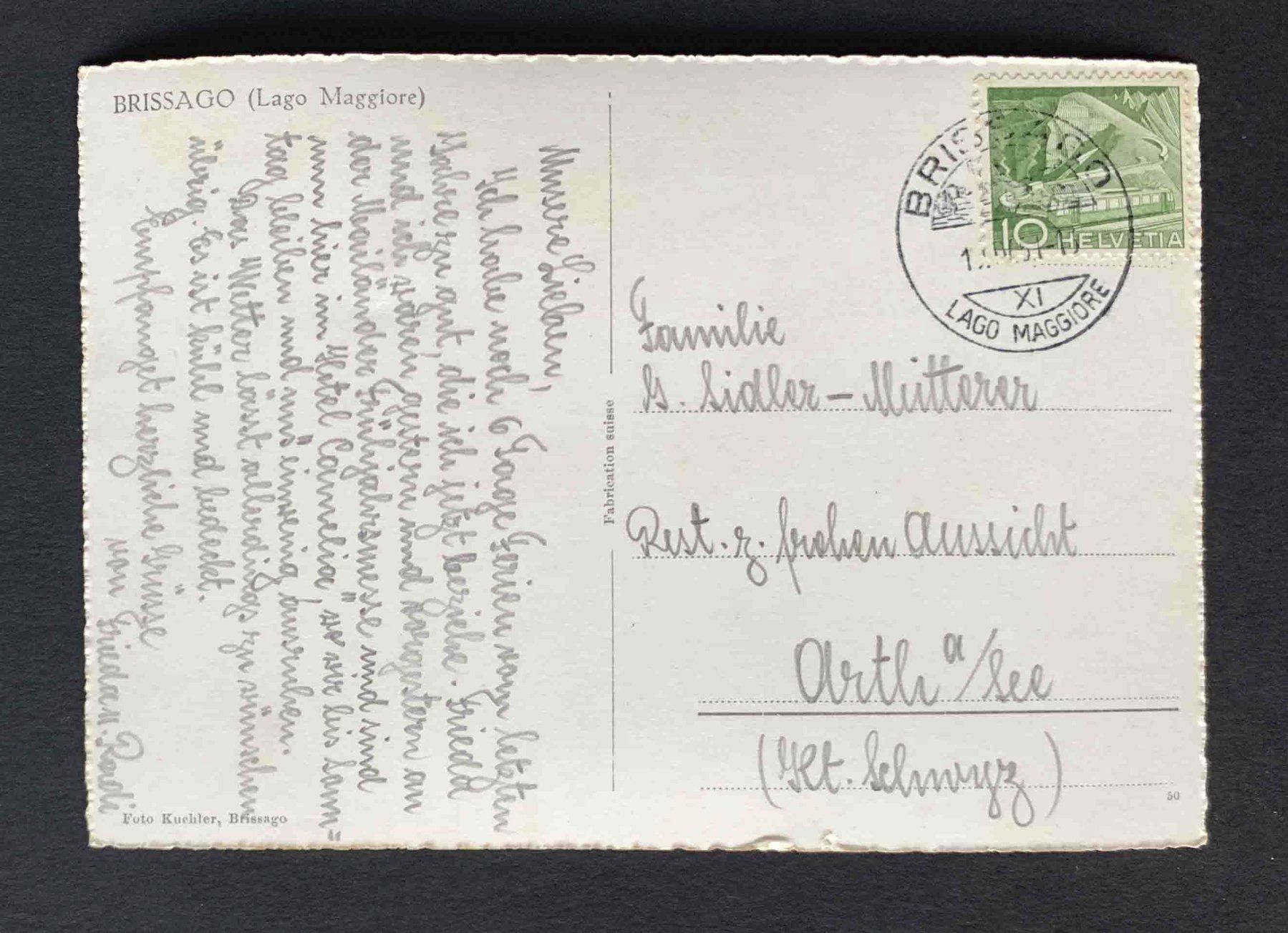 Cartoline postali: AK Brissago Lago Maggiore – Usato da Goldau venduto da artelier1 1