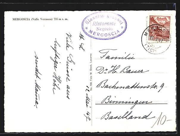 Cartoline postali: Mergoscia /Valle Verzasca, Panorama mit  – Usato da Berlin venduto da bartko-reher 1