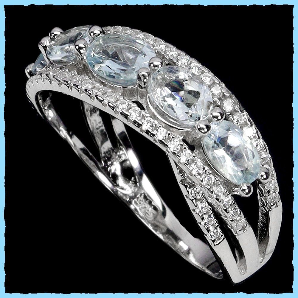 Anelli: ♛ Aquamarin 925 Silberring – Nuovo e nell'imballaggio originale da Oberglatt ZH venduto da Hot-Spot 1