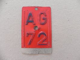 Velonummer Velo Rad AG 1972 Aargau 72 Nummer Geschenk Bike