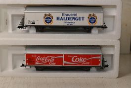 Güterwagen SBB Coca-Cola + Haldengut Roco HO/DC mit OVP