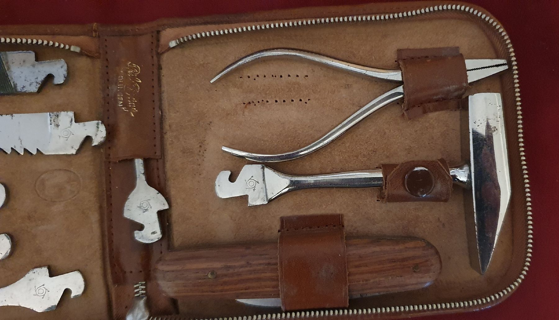 Solingen Taschenmesser: Werkzeugset im Lederetui - Solingen Pfeilring – Gebraucht aus Kreuzlingen von Rschweiz1 2