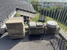 Dalles en béton à donner 