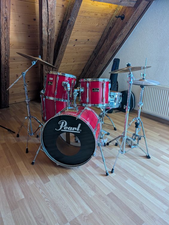 Komplettes Pearl Export Drumset inkl. Hardware & Tama Hocker (Gebraucht ...