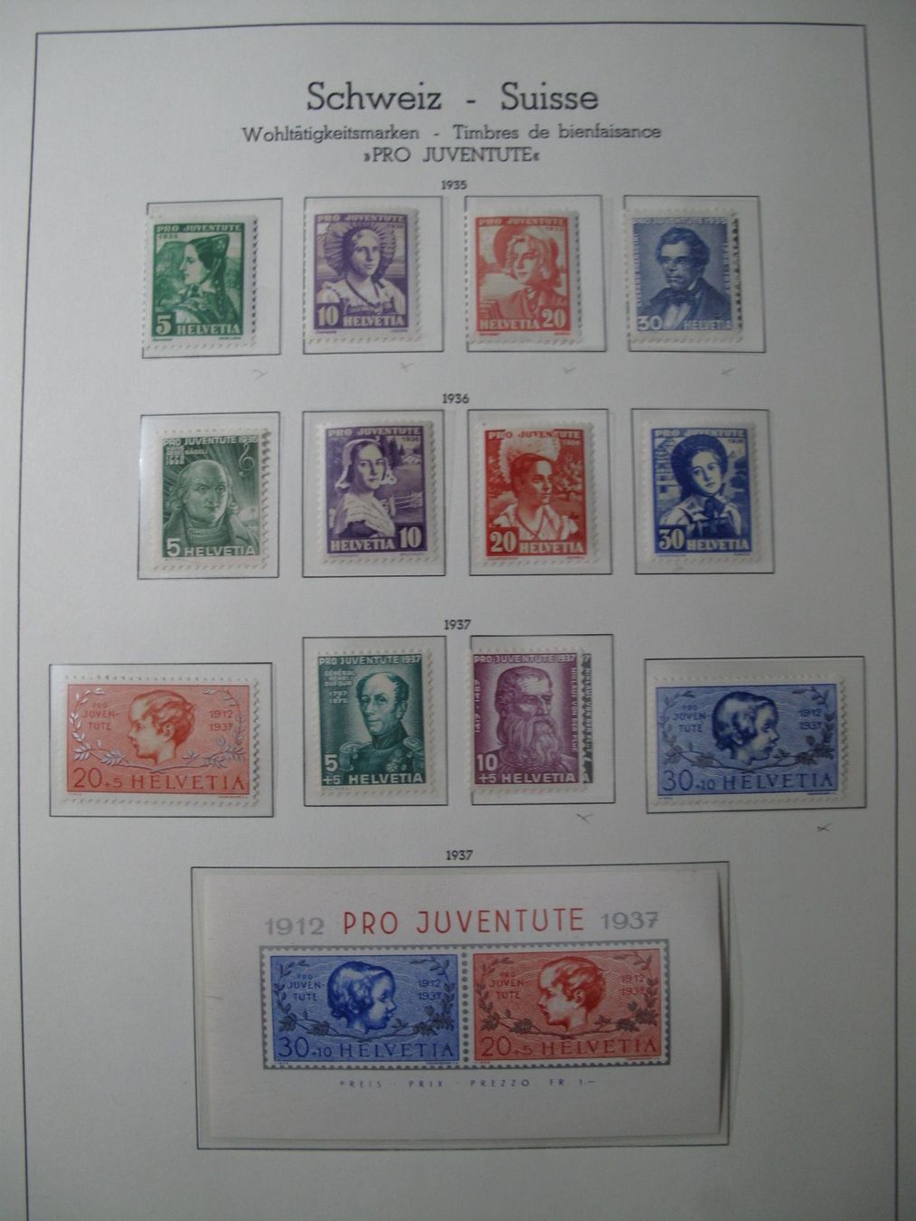 Album: Album mit Pro Juventute -2012 / Pro Patria-2010 Postfrisch – Usato da Wil SG venduto da fva01 8