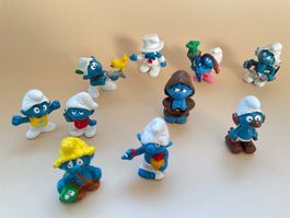 10x Schlumpf Schlumpfine 80er / 90er Peyo Schleich