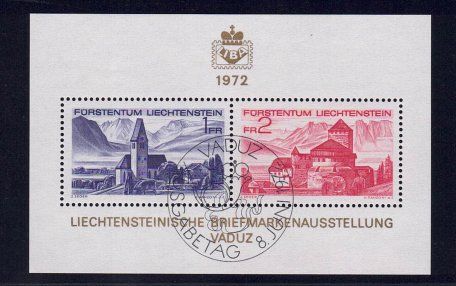Tutti i francobolli: Liechtenstein Briefmarkenausstellung Vaduz 1972 – Nuovo (secondo la descrizione) da Pfäffikon ZH venduto da Romulus
