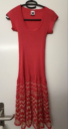 Vintage Missoni Kleid rot mit Innenkleid Gr. 40 1x getragen