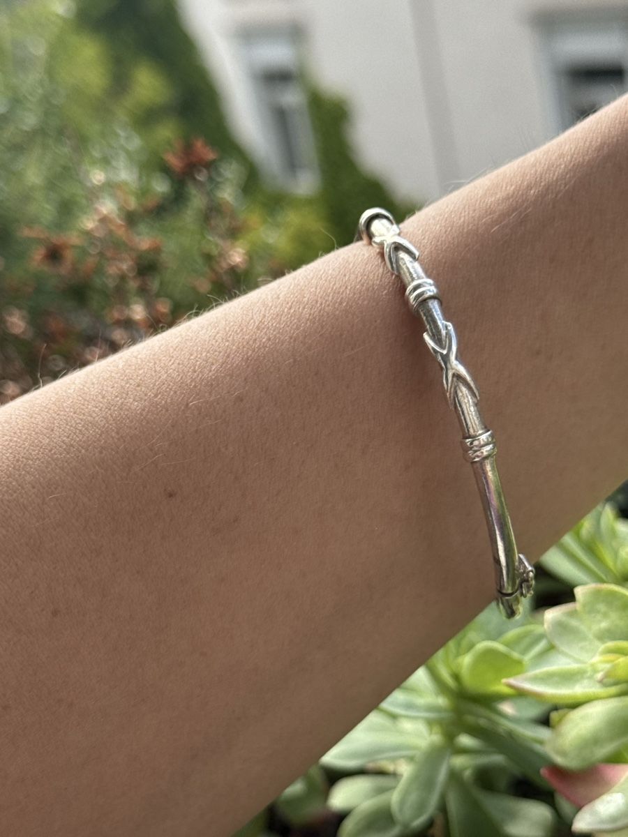 Armbänder & -reifen: Silver Bangle Bracelet - Unique Braided Design, 950 Silver – Gebraucht aus Zürich von olalinda 1