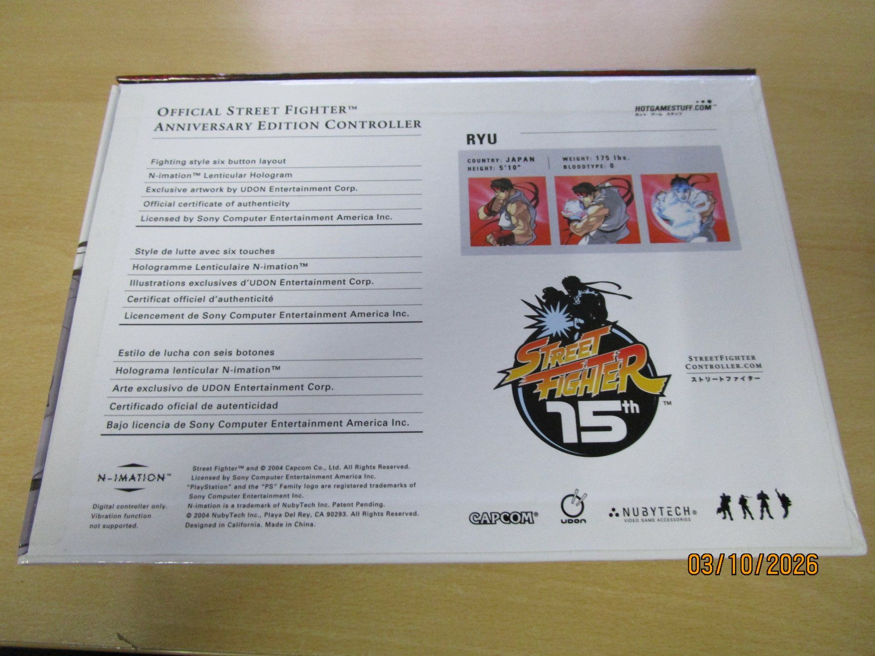 Controller: Street Fighter 15th Anniversary Controller PS2 NEU Ryu – Nuovo e nell'imballaggio originale da Goldau venduto da agestuffer 1