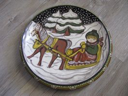 Platte - Teller - Bauernmalerei - Keramik Lanz in Gwatt