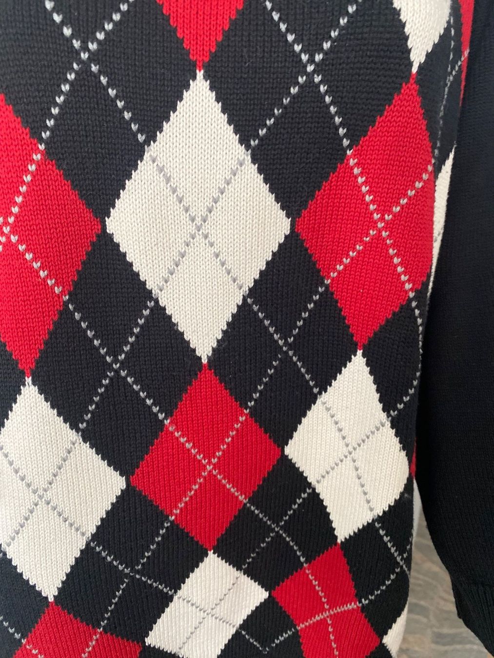 Pullover & Sweatshirts: Extravaganter seltener RHOMBEN Pullover, nero/rot, Gr. 44/46 – Gebraucht aus Winkel von ferrari2022 2
