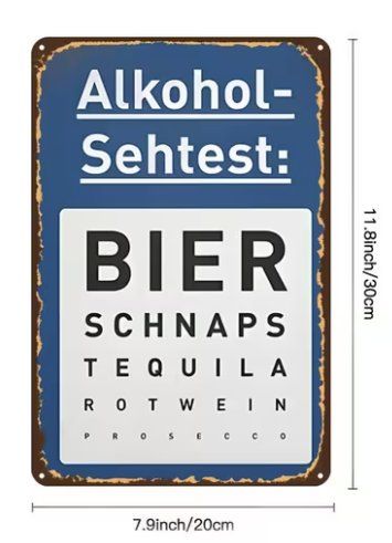 Ecriteaux: Schild "Alkohol Sehtest" – Neuf avec emballage d'origine à Gerlafingen par Tsuru 1