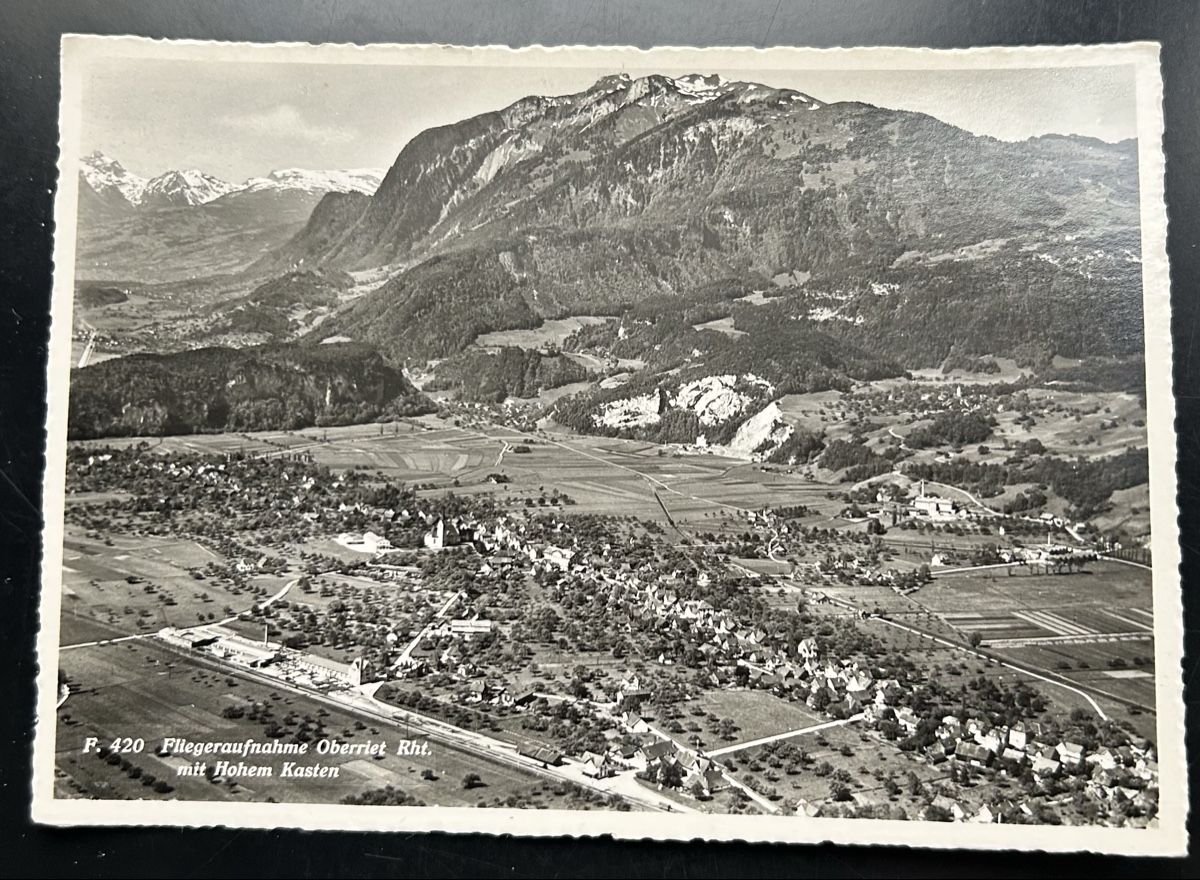 Cartoline postali: Fliegeraufnahme Oberriet – Usato da Horw venduto da Tellbub