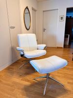 Stressless City Low Back Ledersessel weiss inkl. Fusshocker