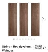 String Regal Tablar, Walnuss, 3er Set, Neu