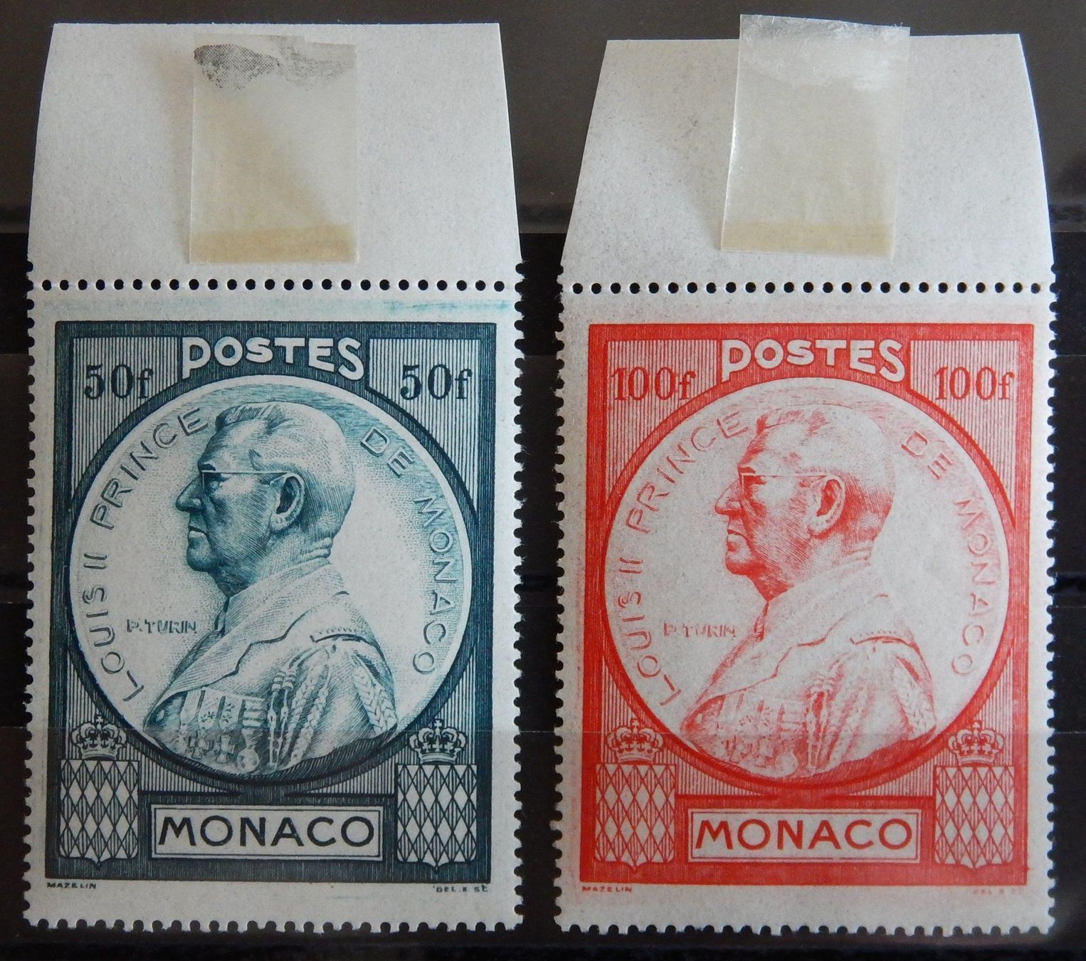 Tous les timbres: Monaco Kat. 313-314 ** 1946 – D'occasion à Zürich par Muehlekauf