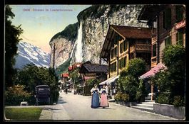 AK Lauterbrunnen, Passanten im Ort