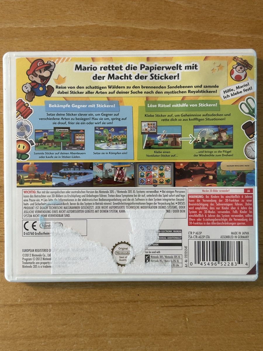 Giochi: Paper Mario Sticker Star Nintendo 3DS Game – Usato da Würenlingen venduto da Dragon070 1