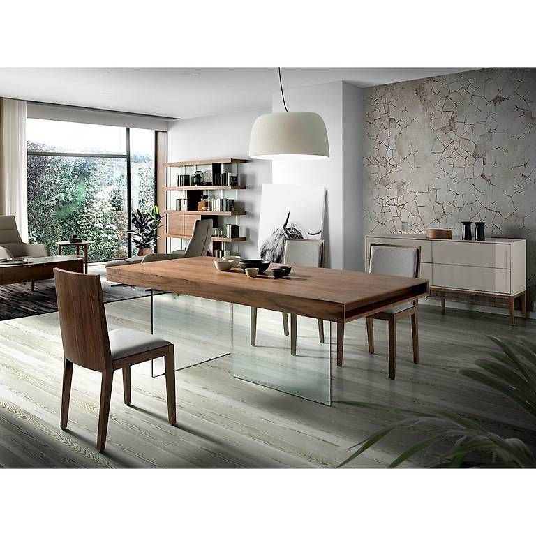 Tische: Esstisch aus Nussbaum mit Glasbeinen – Neu und originalverpackt aus Münchenstein von AndreHaus 3