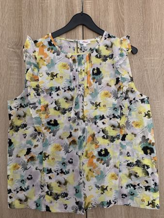 S. Oliver Damen Sommer  Bluse ohne  Ärmel 42 Bunt
