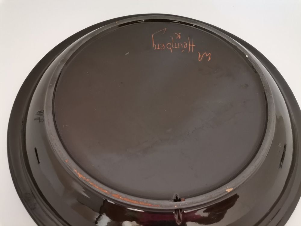 Vintage Bärner Rösti Teller Keramik Heimberger Art Blumen (Gebraucht