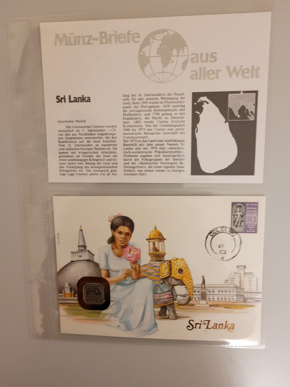 Tutti le monete: Münzbrief Sri Lanka – Nuovo e nell'imballaggio originale da Bertschikon Gossau venduto da KEO2