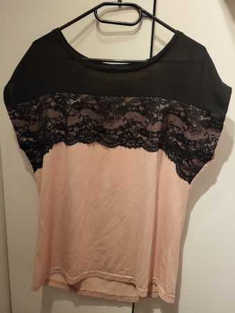 Rosa Spitzentop Gr L - Sommertrend für stilvolle Auftritte!