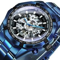 Edle Skelett Automatik Uhr Armbanduhr Herrenuhr Automatikuhr