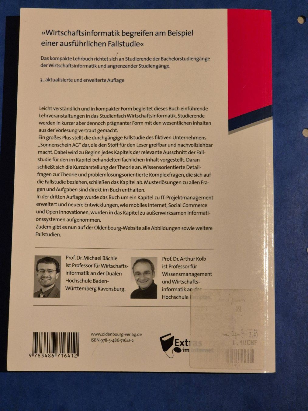 Libri: Einführung in Wirtschaftsinformatik Michael Bächle A.Kolb – Usato da Seewen SZ venduto da SuperpumaDisplayTeam 1
