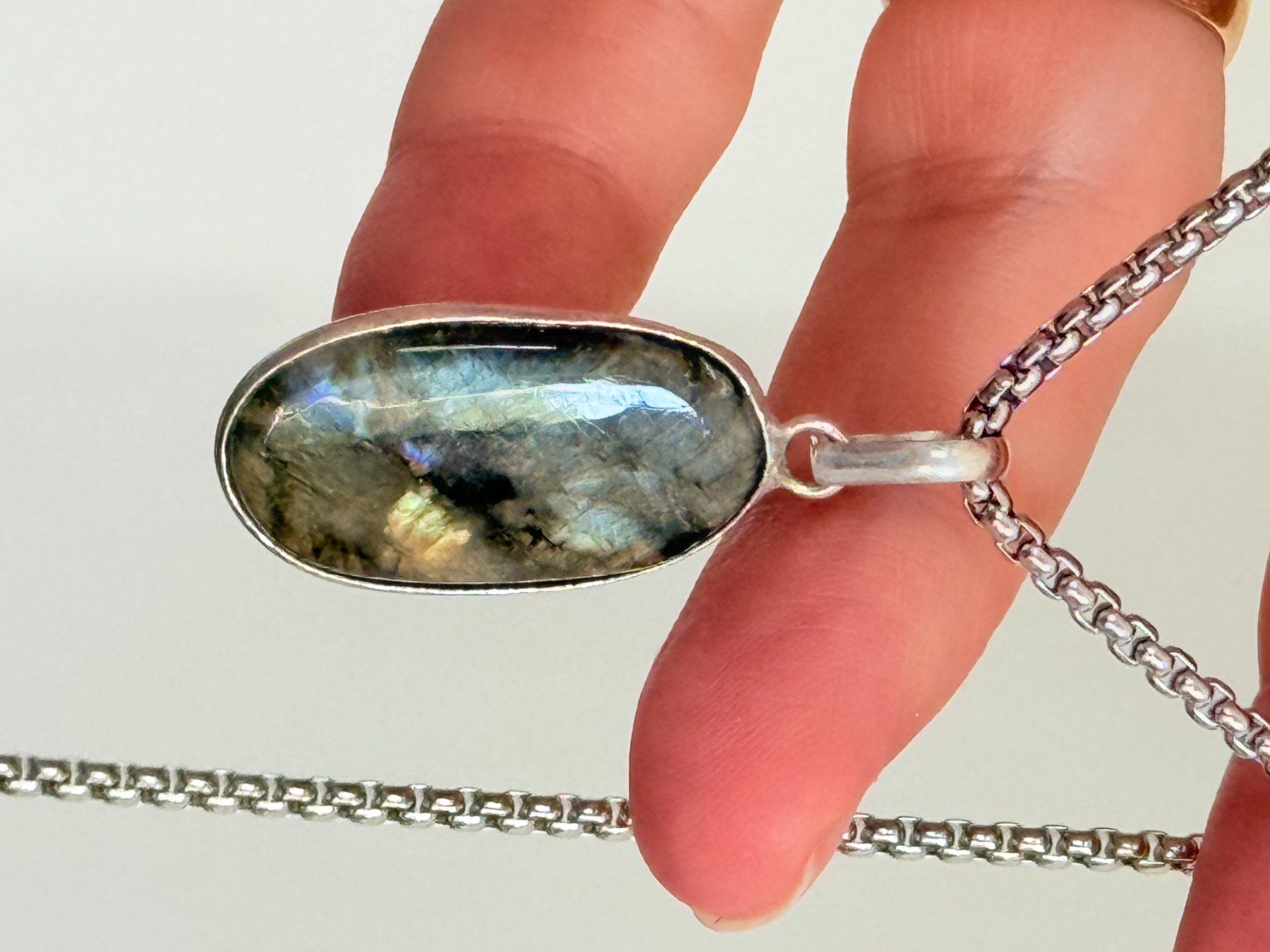Catenine: Labradorite necklace – Nuovo e nell'imballaggio originale da Genève venduto da AGBERG 4