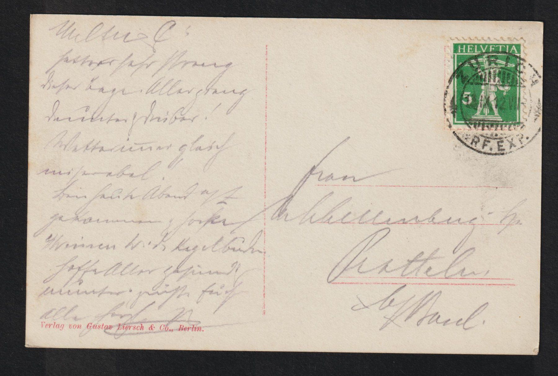 Ansichtskarten: PK Kaiser Wilhelm + Bundespräsident Forrer – Gebraucht aus Siebnen von Fstaehli 1