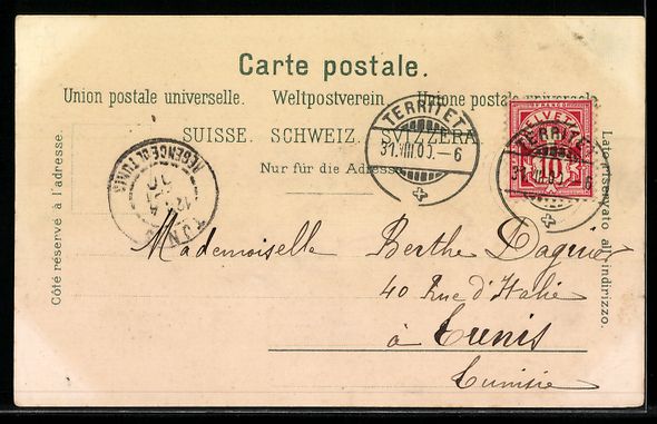 Cartoline postali: Litho Glion, Gare et panorama sur le lac – Usato da Berlin venduto da bartko-reher 1