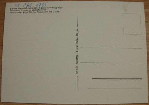 Cartoline postali: Ansichtskarte ungelaufen - Parsenn – Usato da Dübendorf venduto da rumpumpel 2
