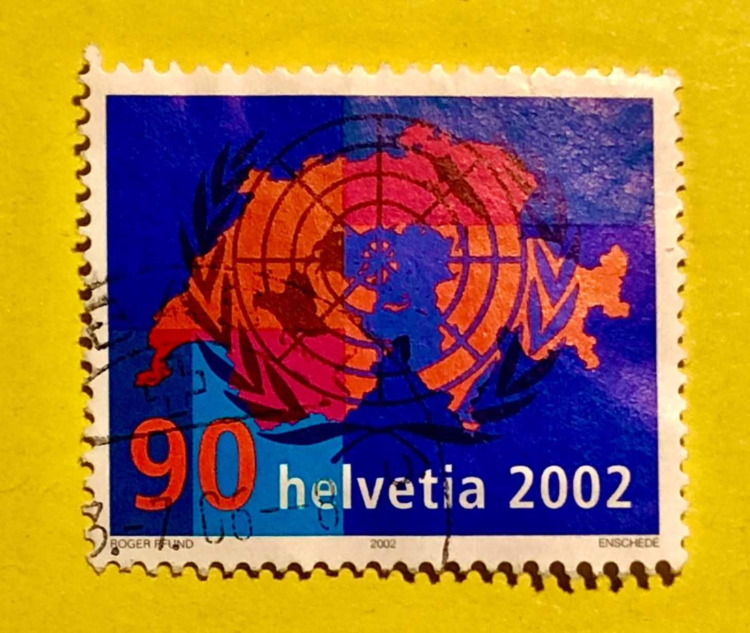 Alle Briefmarken: Nr.1059  GESTEMPELT UNO-Beitritt  2002   – Gebraucht aus Aarau von Billa007