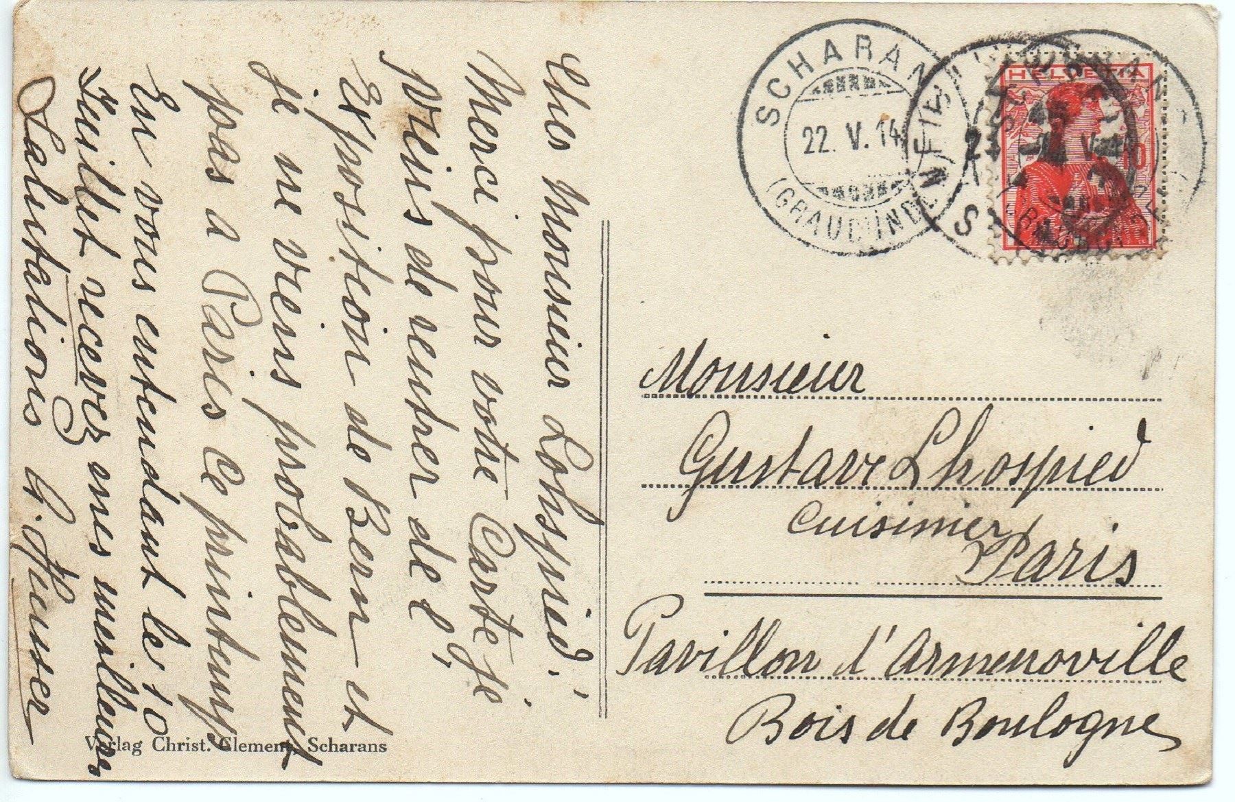 Cartoline postali: Gruss aus SCHARANS bei Thusis – Usato da Jona venduto da philajona 1