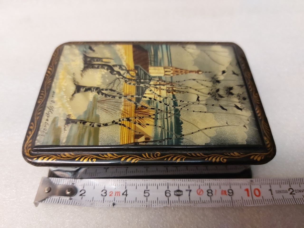 Dosen: Hand-painted Russian box – winter scene – Gebraucht aus Pambio Noranco von TREBORLOP 3
