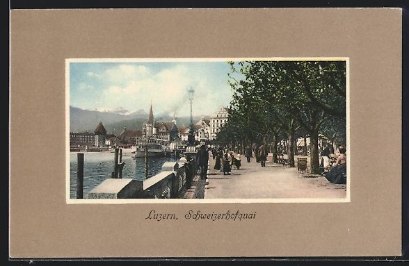 Ansichtskarten: AK Luzern, Schweizerhofquai – Gebraucht aus Berlin von bartko-reher