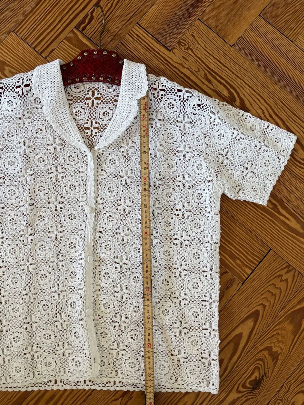 Maglioni & Felpe: Handgemachter Vintage gehäkelter Spitzen-Sommerpullover – Usato da Horgen venduto da uge_pd5p 5