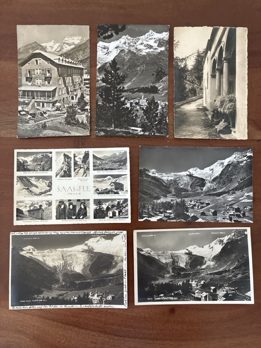 Ansichtskarten: 11 Ansichtskarten Schweiz von Saas Fee VS – Gebraucht aus Oftringen von Cla.vD.74