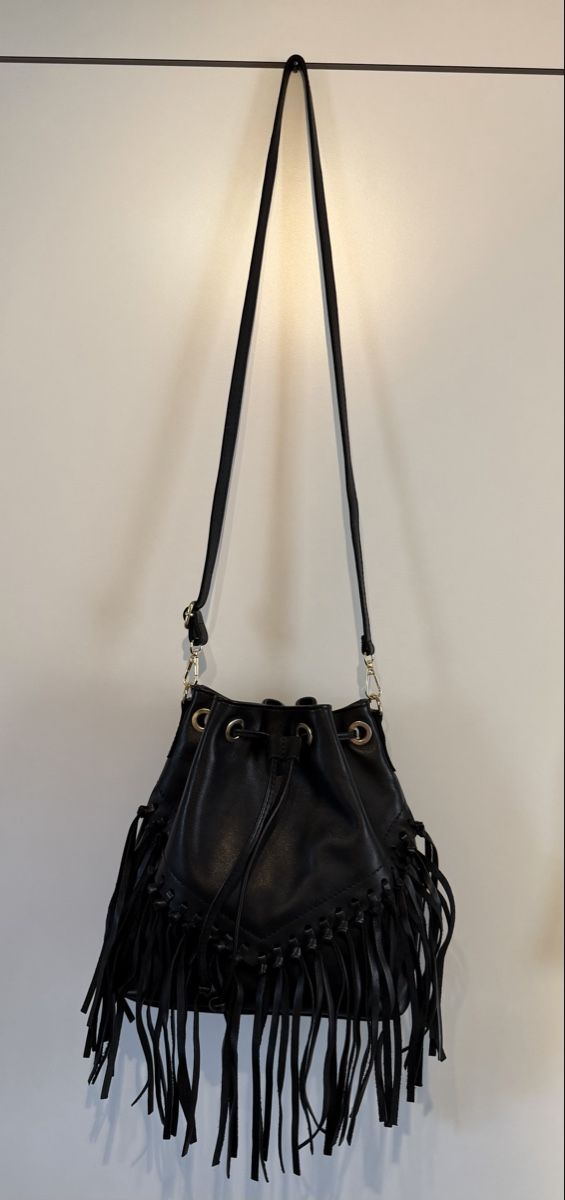 Taschen für Damen: Leder-Umhängetasche mit Fransen – Neu (gemäss Beschreibung) aus Koblenz von Pumuckl70