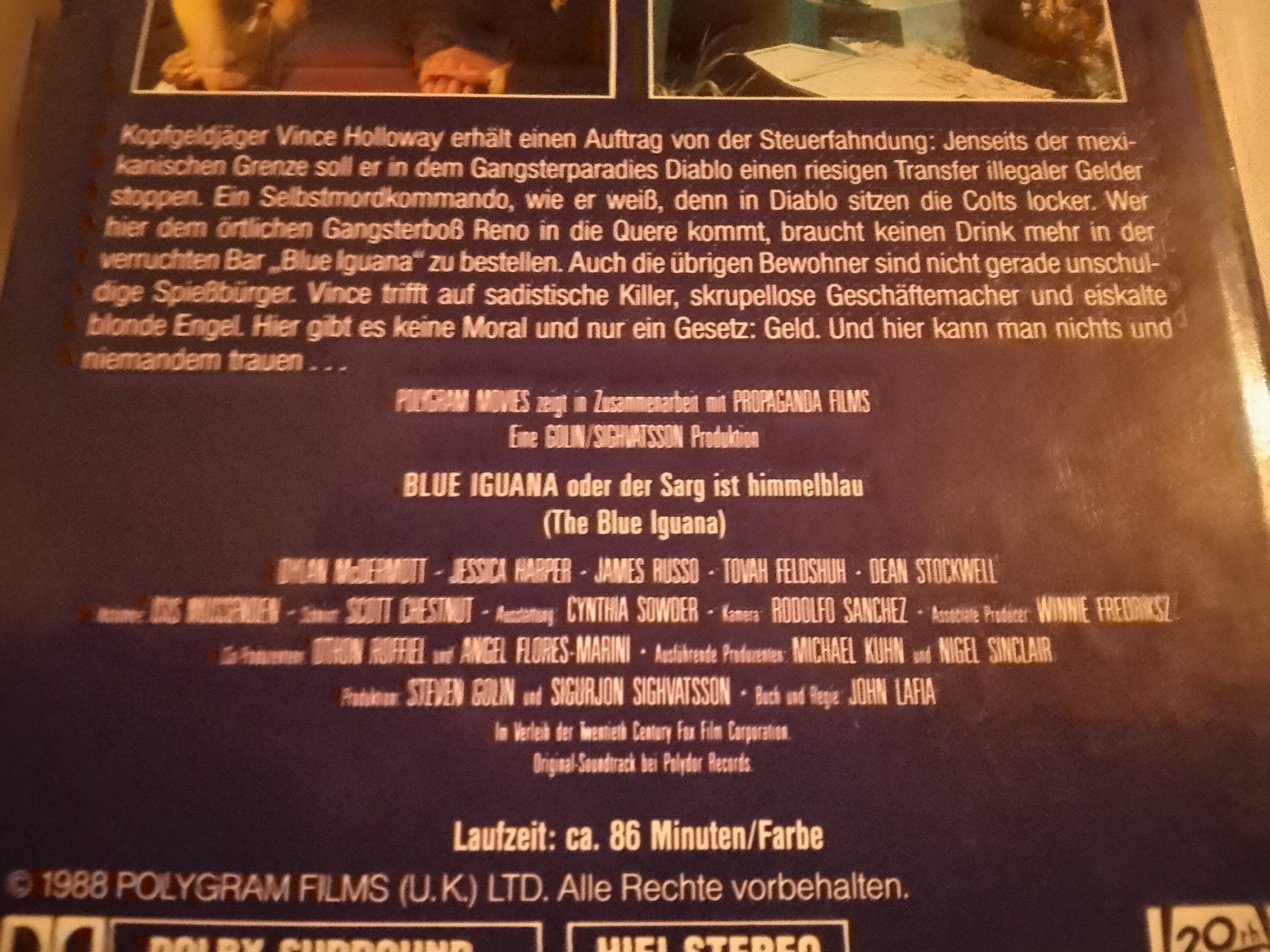 Tutti i VHS: Blue Iguana oder der Sarg ist Himmelblau CBS/FOX VHS  5227 – Usato da Remetschwil venduto da Hofiii 2
