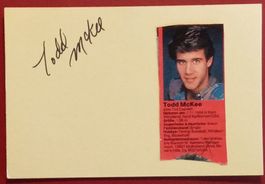 Todd McKee Autogramm signiert Karte mit Bild 10x15cm