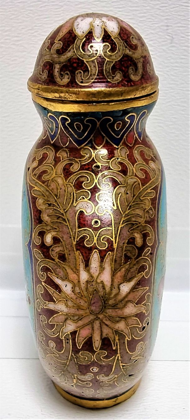 Tutte le decorazioni: Antike Cloisonné Schnupftabakdose mit Deckel, China – Usato da Emmenbrücke venduto da Lenssen 4