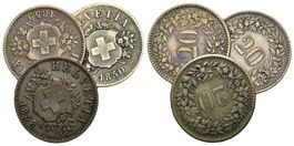 20 Rappen Lot 1850+1858+1859